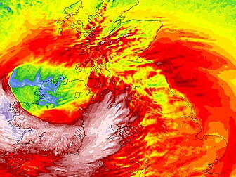 Storm Éowyn: Red and Orange Wa...